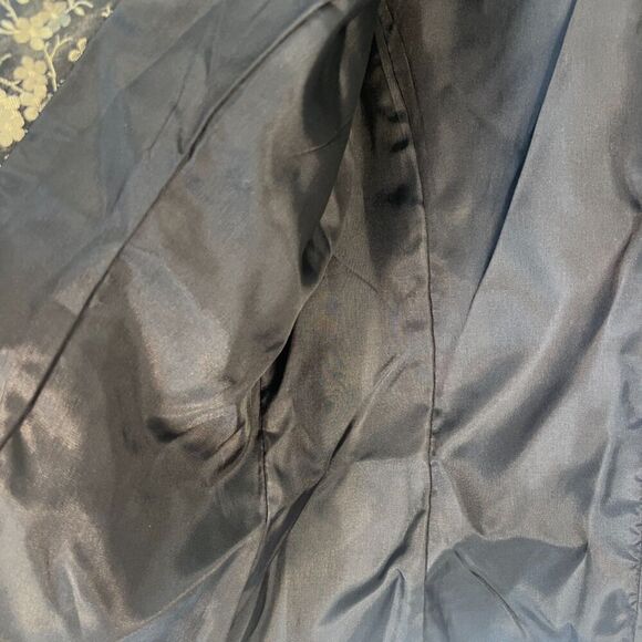 Scott McClintock Millennium 2000 Black Brocade Floral Vintage Blazer Size 10 - Picture 9 of 10